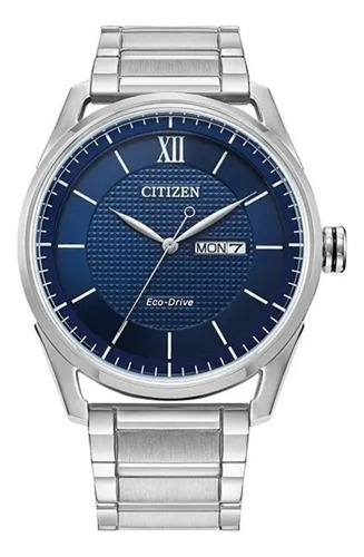 Reloj Citizen Eco Drive Blue Aw008154l Para Caballero