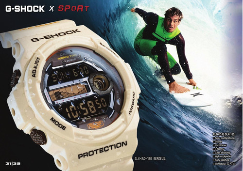 Reloj Original Casio® G Shock Glide Surf200 Graficador Nuevo