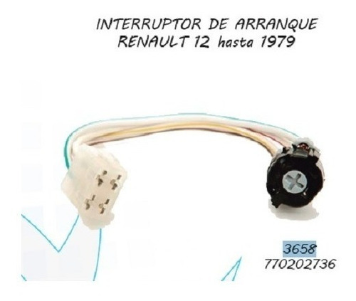 Interruptor Arranque P/ Renault R12 Modelo Viejo Hasta 1979