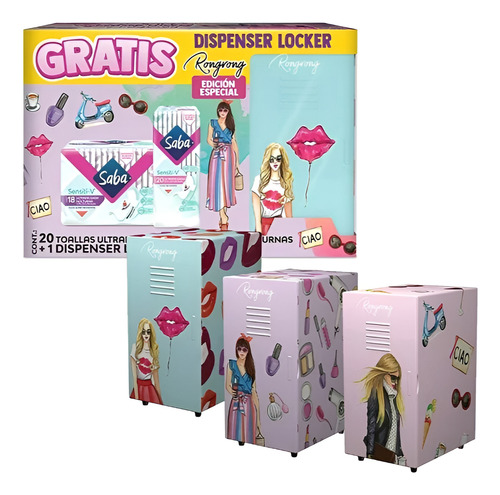 38 Toallas Ultradelgadas Sensitiv+dispenser Locker Rongrong