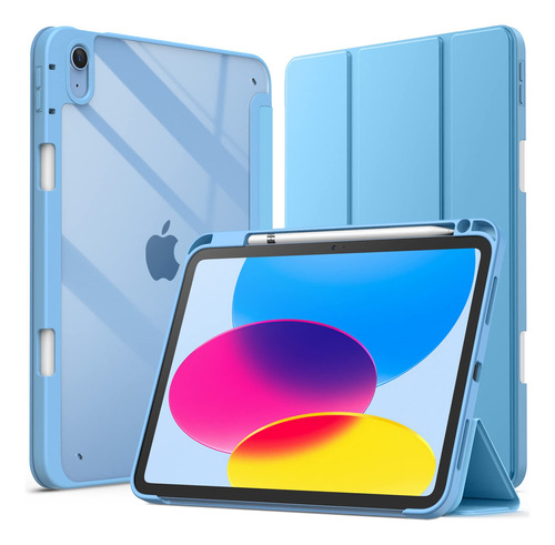 Funda Para iPad Modelo Generacion Soporte Lapiz Carcasa Azul