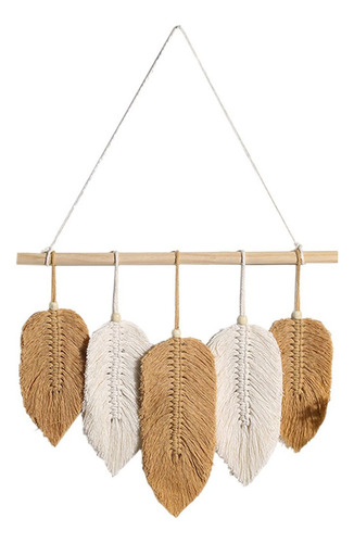 Pluma Boho Chic Tejido Decoración De Pared Macramé