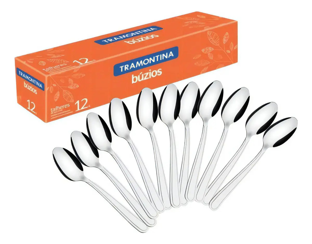 Kit 12 Colheres Café Tramontina Aço Inox