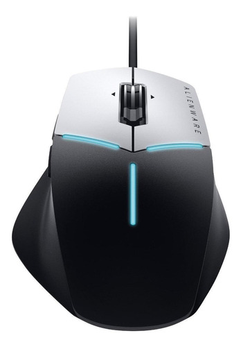 Mouse Gamer De Juego Alienware  Advanced Aw558 Negro Y Plata