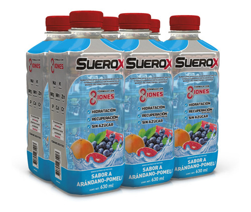 Imagen 1 de 8 de Suerox Pack 06 Bebidas Hidratantes Arándano 600ml C/u