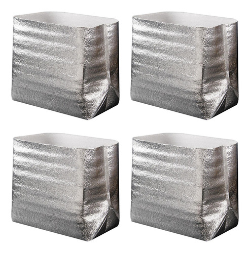4 Bolsas De Aislamiento De Aluminio, Forro De 45x30x45cm