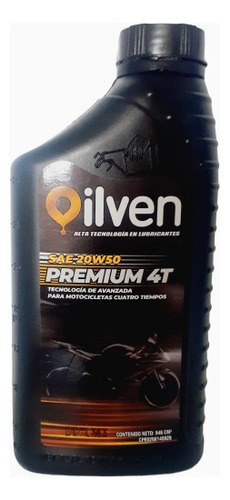 Aceite Oilven 20w50 4 Tiempo Para Moto