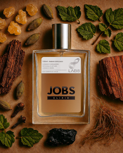 Perfume Lab 8 Jobs Elixir 100ml (masculino) Amadeirado Âmbar Especiado