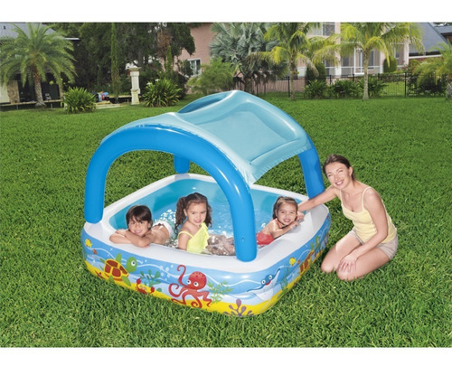 Imagen 7 de 9 de Pileta Inflable Bestway 52192 Con Techo Extraible 265 Lt