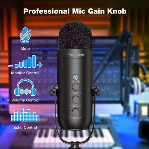 Microfone Profissional Studio Haomuren K66s-c- N21 Preto