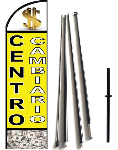 Centro Cambiario Estructura Asta Estaca Bandera Publicitaria