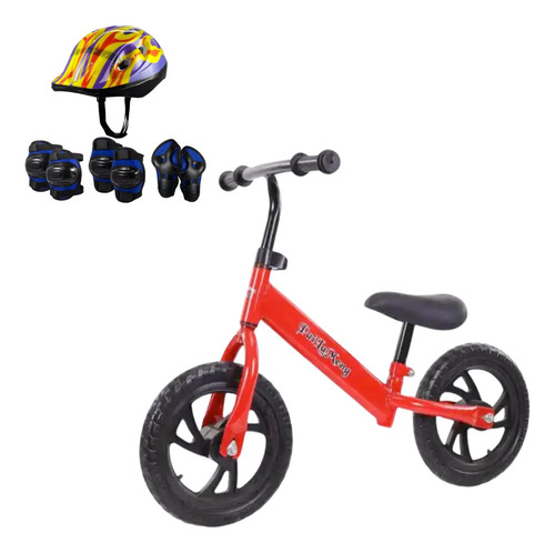 Kit Bici Sin Pedal Infantil Armada + Set De Proteccion 