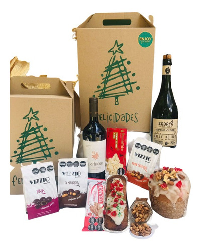 Cajas Navideñas Regalo Navidad 11 Productos Opción 3