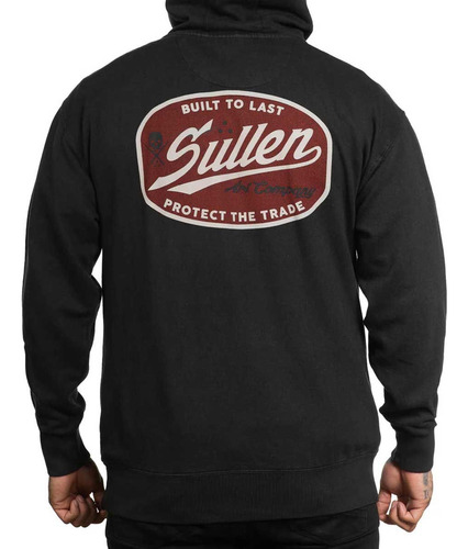 Hoodie Sullen Stone Script Black Long Sleeve Pullover Gh