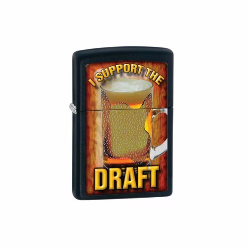 Encendedor Zippo 28294 Draft Cerveza Chopp Negro Lelab 28661