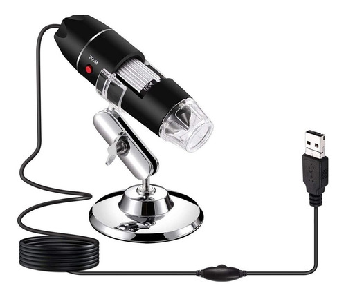 Mini Microscopio Digital Usb Led 1000x Zoom Negro