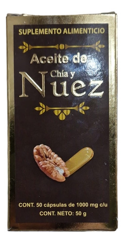 Capsulas De Chia Y Nuez Con 1000 Mg C/u 50 Capsulas Cba