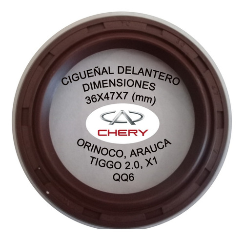 Estopera Cigueñal Delantero Chery X1 36x47x7 Viton Selladas