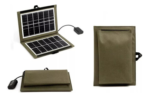 Mini Panel Solar Portatil Plegable Usb 6v 7w Carga Celular