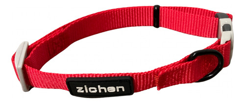 Collar Mascota Chica A Mediana Ajustable Rojo Hueso M