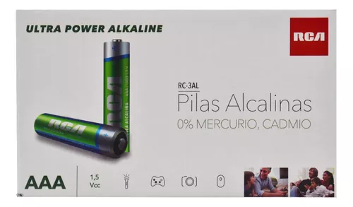 Pilas Alcalinas AAA Caja de 24 Paquetes con 4 Pilas c/u RC-3AL – RCA