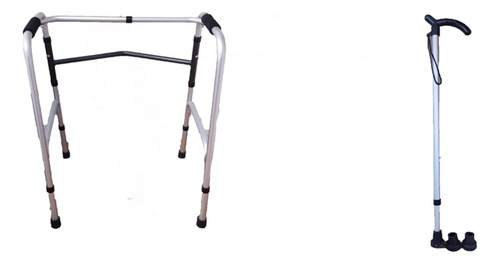 Andadera Aluminio Plegable Ortopédica Kit 4 Pzas.