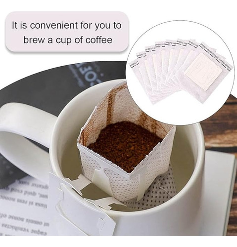 50 Bolsas De Papel De Filtro De Café Portátil Para Colgar