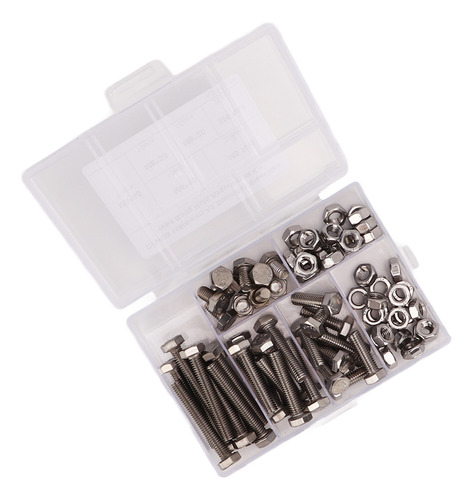 Tornillo Hexagonal De Acero Inoxidable, 80 Unidades, Juego M