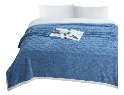 Frazada Colcha Con Sherpa Polar 2 Plazas De 230x200cm