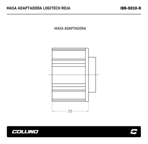 Imagen 3 de 8 de Adaptador De Volante Collino C-force A Logitech Rojo Fsim