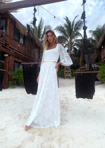Vestido Novia Mangas Campana Largo Corte Princesa Embarazada | Envío gratis Vestido Novia Mangas Campana Largo Corte Princesa Embarazada | Envío gratis