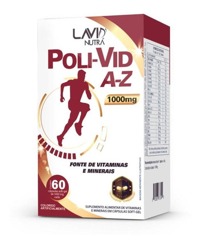 Polivitamínico A-z Poli-vid Lavid Nutra 60 Caps.