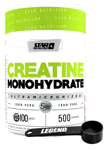 Creatina Ultramicronizada Star Nutrition Monohidratada en Polvo de 500 g