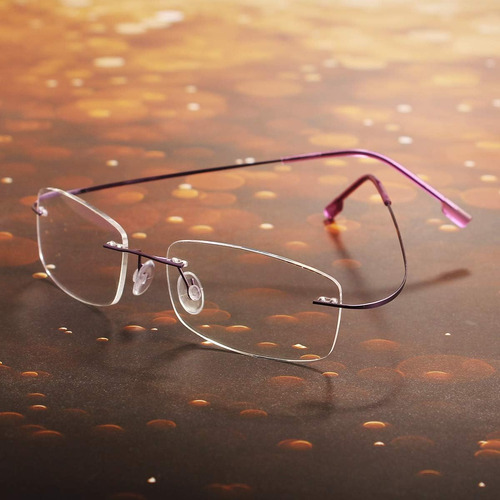 Poxas Memory Titanium Gafas De Lectura Ligeras Sin Marco, Ma