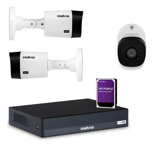 Kit Camera De Segurança Intelbras Full Hd 16 Câm 1080p C/ Hd