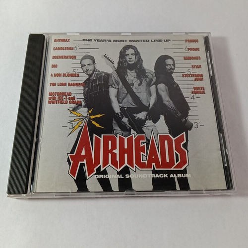 Airheads - Original Soundtrack Cd Ramones Anthrax Zombie P78