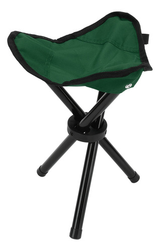 Taburete Plegable Con Trípode Para Camping, Verde