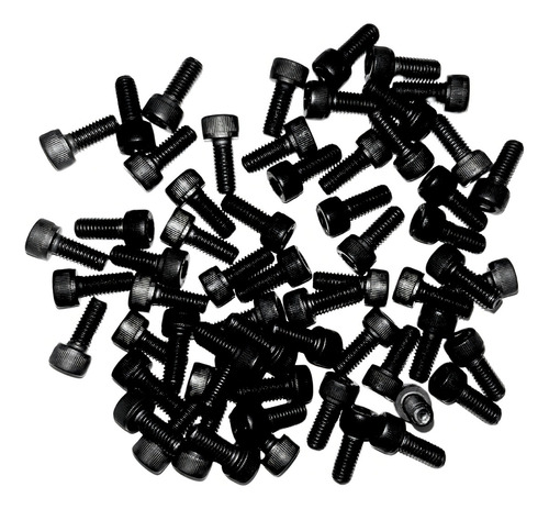 Kit 100 Parafusos Allen M5 X 12mm Aço Cabeça Cilíndrica