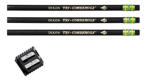 Dixon Tri-conderoga Triangular # 2 Lápices, Madera-entubado,