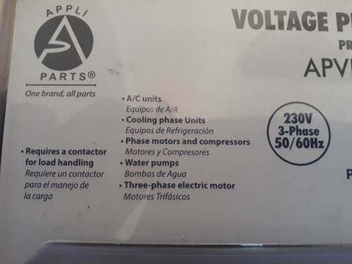 Protector Voltaje. Trifasico 220 3 Fases 50/60hz.
