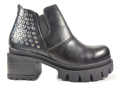 Bota Borcego Mujer Tachas Elasticos Livianos Groove