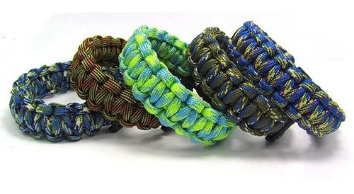 Paracord Pulsera Colores Dama Caballero Niño Pack 5 Unidades