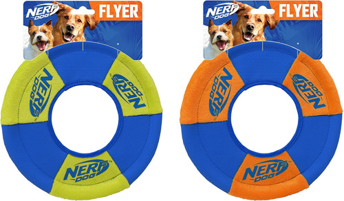 Juguete Para Perros Nerf Dog Toss And Tug Ring, Disco Volado