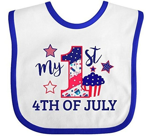 Baberos Para Bebé Inktastic My 1st 4th Of July With Stars An