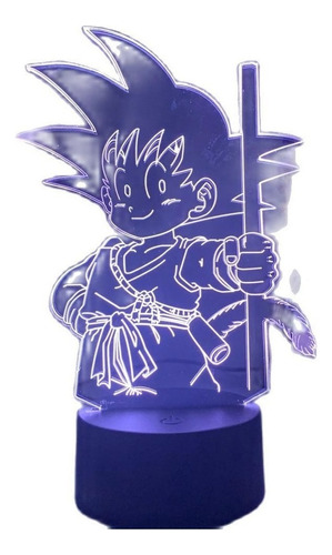 Luz Nocturna Led De Anime Dragon Ball Young Goku For Childre