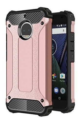 Funda Moto G5s Plus - Protección Anticaída/rosa Gold