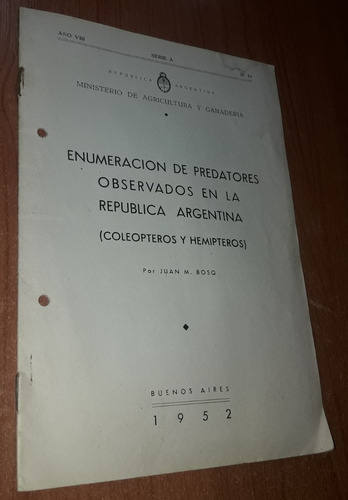 Enumeracion De Predatores Observados En La Republica Argenti