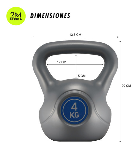 Pesa Rusa Kettlebell 4 Kg Importada Fitness Entrenamiento