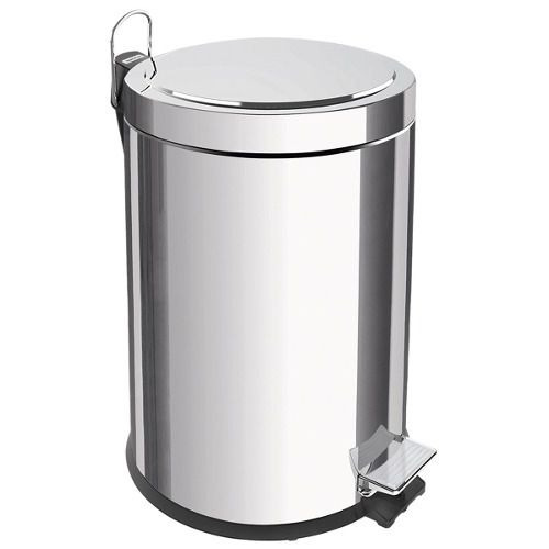 Imagem 2 de 11 de Lixeira Inox Tramontina Com Pedal Em Aço 5l 94538105 Cor Cinza