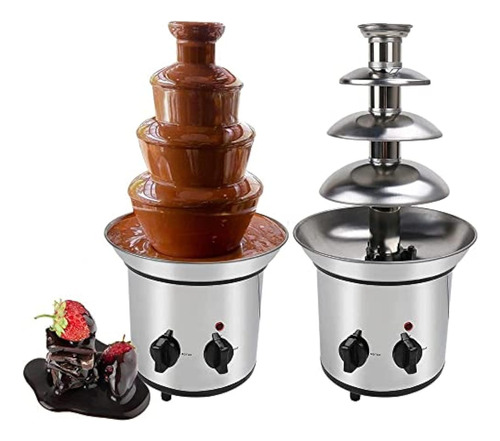 Fuente De Fondue De Chocolate De Acero Inoxidable